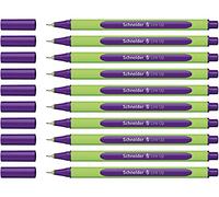 Schneider 191008 Fineliner Line Up (épaisseur de trait 0,4 mm, en plastique biosourcé) daytona-violet, Lot de 10