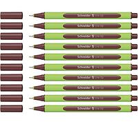 Schneider 191018 Fineliner Line Up (épaisseur de trait 0,4 mm, en plastique biosourcé) brun topaze, Lot de 10