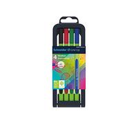 Schneider Feutres Fineliner Line-Up 191094 – 0,4 mm, étui chevalet 4 pièces couleurs assorties