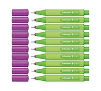 Schneider 191201 Fineliner de Link- it, Lot de 10, feutres de coloriage Marqueur pointe fine Standard electric-purple