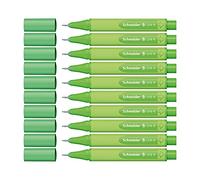 Schneider 191201 Fineliner de Link- it, Lot de 10, feutres de coloriage Marqueur pointe fine Standard highland-green