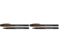 Schneider 196707 Stylo-feutre Pointe fine et précise 0,4 mm Marron Lot de 20