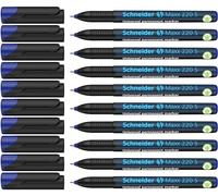 Schneider 220 Lot de 10 feutres permanents pour rétroprojecteur S (Bleu) (Import Royaume Uni)