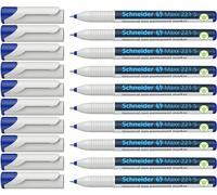 Schneider 221 Lot de 10 feutres pour rétroprojecteur effaçables S 0,4 mm (Bleu) (Import Royaume Uni)