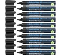 Schneider 230 Marqueur permanent 1-3 mm/rechargeable/corps aluminium Noir Lot de 10 (Import Allemagne)