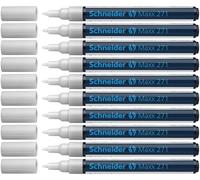 Schneider 271 Marqueur peinture Pointe ronde 1-2 mm Blanc Lot de 10