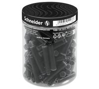 Schneider 6801 Cartouches d'encre standard pour stylo plume (non effaçables) Lot de 100, Noir