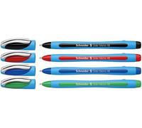 Schneider Stylos à bille 75020 Large Blister de 4 Noir/Rouge/Bleu/Vert