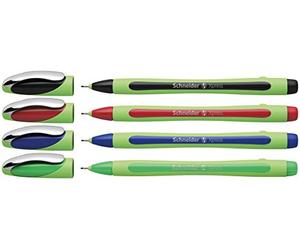 Schneider 79000 Blister de 4 Fineliner Xpress Noir/Rouge/Bleu/Vert