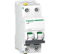Schneider A9F03616 Disjoncteur iC60N, 1P+N, 16 A, caractéristique B, Blanc