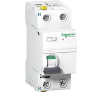 Schneider A9Z21225 Disjoncteur différentiel iID, 2P, 25A, 30mA Type A, Blanc