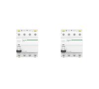 Schneider A9Z21463 Disjoncteur différentiel iID, 4P, 63A, 30mA Type A Blanc & A9Z21440 Disjoncteur différentiel iID, 4P, 40A, 30mA type A, Blanc