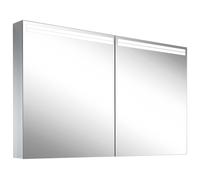 Schneider ARANGA TW Armoire de toilette avec éclairage, 2 portes, 1195x120x700mm, bandeaux lumineux en haut, 160.520.02.50, Exécution: norme UE/corps argent anodisÃ©