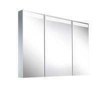 Schneider ARANGA TW Armoire de toilette avec éclairage, 3 portes, 995x120x700mm, bandeaux lumineux en haut, 160.501.02.50, Exécution: norme UE/corps argent anodisÃ©