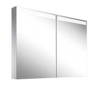 Schneider ARANGA TW Armoire de toilette avec éclairage LED, 2 miroirs doubles, 100x70x12cm, 02.41, 160.500.01.50, Exécution: norme CH/corps argent anodisÃ©