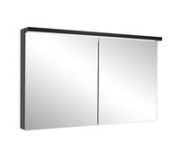 Schneider BORDO TW Armoire de toilette avec éclairage LED, 2 portes, 119,5x72,6x17,8cm, 188.120.02.44, Exécution: norme EU/corps noir mat