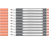 Schneider Brushpen Paint-It 070 Lot de 10 feutres pinceaux de qualité supérieure avec pointe flexible et couleurs vives pour la calligraphie, le lettrage à la main et plus encore, abricot pastel