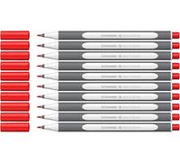 Schneider Brushpen Paint-It 070 Lot de 10 feutres pinceaux de qualité supérieure avec pointe flexible et couleurs vives pour la calligraphie, le lettrage à la main et plus encore Rouge