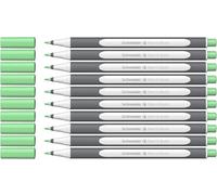 Schneider Brushpen Paint-It 070 Lot de 10 feutres pinceaux de qualité supérieure avec pointe flexible et couleurs vives pour la calligraphie, le lettrage à la main et plus encore Vert menthe pastel