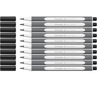 Schneider Brushpen Paint-It 070 Lot de 10 stylos pinceaux de qualité supérieure avec pointe flexible et couleurs vives pour la calligraphie, le lettrage à la main et plus encore Noir