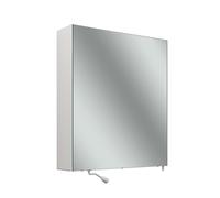 Schneider CARE armoire de toilette, 595x680mm, charnières à gauche, sans éclairage, 2 prises de courant à droite en bas à lextérieur, avec distributeur, 193.663.02.02, Exécution: norme UE/corps blanc