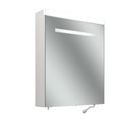 Schneider CARE LED armoire de toilette, 595x727mm, charnières à droite, éclairage en haut, 2 prises de courant à gauche à lextérieur en bas, avec distributeur, 193.264.02.0201, Exécution: norme UE/cor