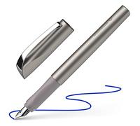 Schneider Ceod Shiny Stylo à plume (pour droitiers et gauchers, plume M, cartouche d'encre bleu royal incluse) graphite, Medium
