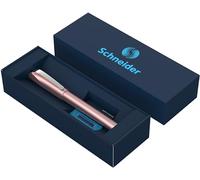 Schneider Ceod Shiny Stylo roller dans un étui en carton avec cartouches d'encre standard, pour droitiers et gauchers, rose poudré