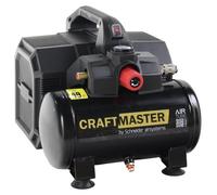 SCHNEIDER CRAFTMASTER, compresseur silencieux, portable et sans huile, réservoir de 6 litres, capacité maximale :