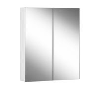 Schneider EASY Armoire de toilette, sans éclairage, 2 portes, charnières à gauche et à droite, 695x120x700mm, 177.070.02.02, Exécution: Norme UE/prise de courant à gauche et à droite en bas de la paro