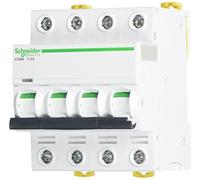 Schneider Electric a9 °F74406 IC60 N disjoncteur, acti9, courbure C, 4P, 85 mm Hauteur X 72 mm largeur X 78.5 mm profondeur, 6 A Courant, 50/60 HZ, Blanc