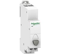 Schneider Electric A9E18032 iPB bouton-poussoir simple gris, Acti9, 1 NO, 20 A, 230VCA, 50/60 Hz, Blanc