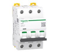disjoncteur schneider ic60h - 3 pôles - 10 ampères - courbe c - schneider electric a9f87310