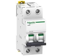 Schneider Electric - Disjoncteur Acti9 iC60N A9F77210 2P 10A Courbe C 400Vca 6000A/10kA
