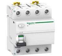 Schneider Electric - Acti9, iID interrupteur différentiel 4P 100A 30mA type AC - A9R11491