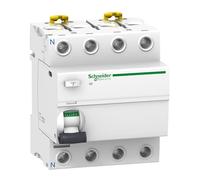 Schneider Electric - Acti9, iID interrupteur différentiel 4P 100A 30mA type AC - A9R11491