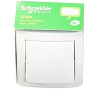 Schneider Electric ALB62053P Alrea Poussoir à fermeture avec cadre saillie, 6 x 6 x 6 centimètres, Blanc