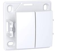 Schneider Electric - Alréa, Double poussoir O F, blanc polaire - ALB61083P