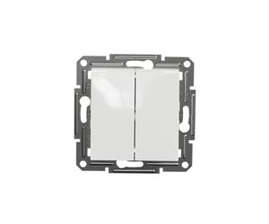Schneider Electric Asfora EPH0370121D Double interrupteur encastré avec bornes à fiche Blanc 10 AX - 250 V