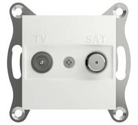 Schneider Electric Asfora EPH3470121D Prise TV-SAT encastrée 1 dB IEC+F Blanc