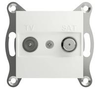 Schneider Electric Asfora EPH3470121D Prise TV satellite encastrée 1 dB IEC + F Blanc