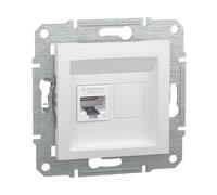 Schneider Electric Asfora EPH4770121D Prise réseau RJ45 Cat.6e encastrée 1 compartiment, prise réseau, prise de données, IDC, blanc