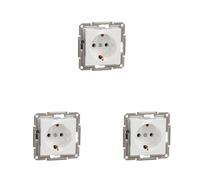Schneider Electric Asfora SCHUKO, prise encastrée, blanc (Lot de 3)
