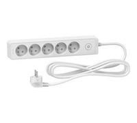 Schneider Electric Rallonge multiprises SC5ST9353W 5 prises 2P+T Blanche 3 m