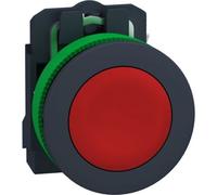 Schneider Electric Bouton-poussoir, complet, Flush, XB5FA42, Bouton + interrupteur, Rouge