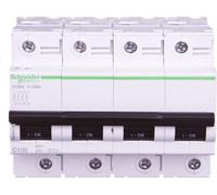 Schneider Electric Disjoncteur de protection de circuit C120N, 4P, 100A, caractéristique C, 10kA A9N18374