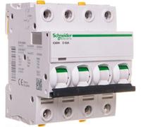 Schneider Electric Disjoncteur de protection de circuit iC60N, 4P, 63A, caractéristique D A9F05463