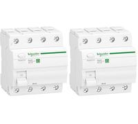 Schneider Electric Disjoncteur différentiel SCHN Resi9 3P+N 40 A 30 mA Type A Blanc 1334360 (Lot de 2)