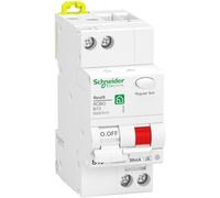 Schneider Electric Disjoncteur FI/disjoncteur Resi9, 1 pôle+N, R9D01613 | 13 A, caractéristique B, 30 mA, type A, 6 kA