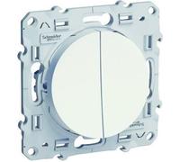 SCHNEIDER ELECTRIC Double interrupteur ou double Va et Vient Odace 230 V blanc